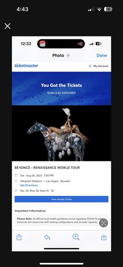 Beyoncé Tickets At Face Value OBO