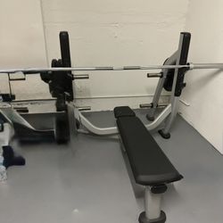 Olympic Style Bench Press W/weights 
