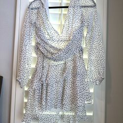 White Polka Dot Dress - Brand New!