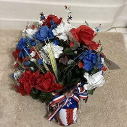 Patriotic Silk Flower Center Piece