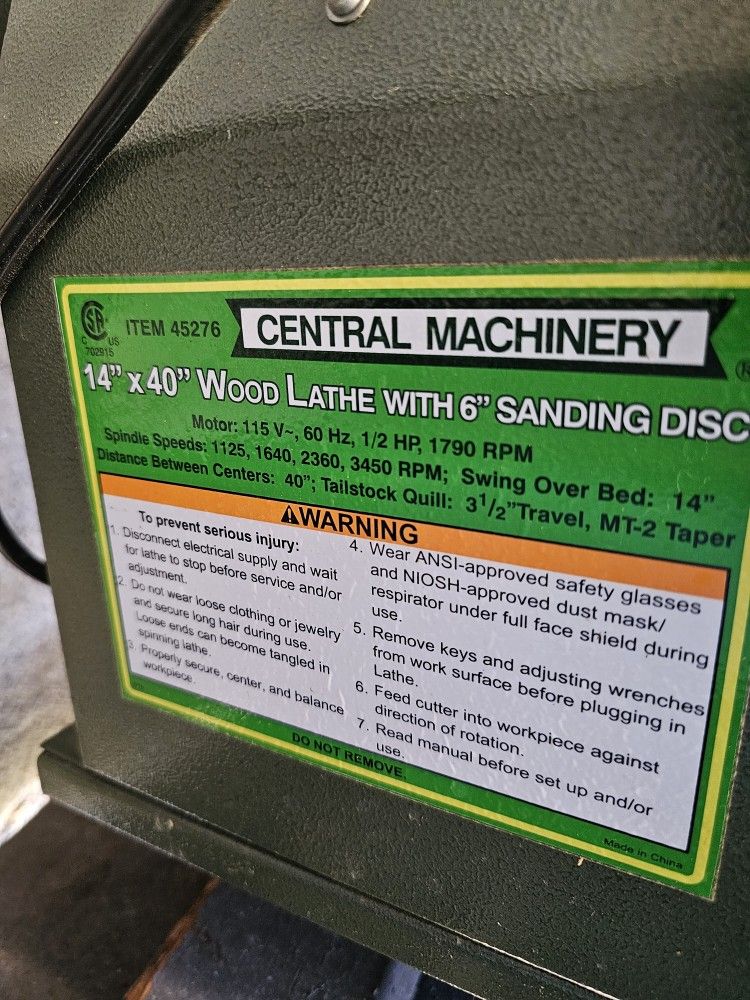 Wood Lathe