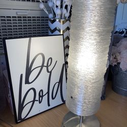 Stylish Spun Glass + Metal Lamp
