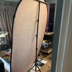 T-backdrop Stand With Oval Backdrop
