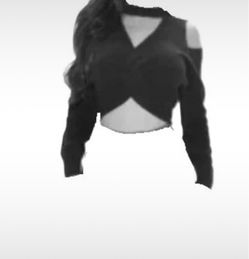 Fashion nova Black Cold Shoulder Crop Top