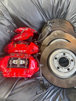 SRT Brembo Red Brake Calipers and Rotors Set