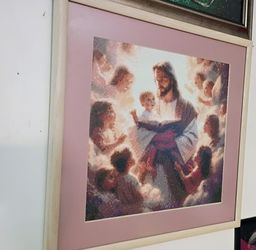 diamond art Jesus reading to children