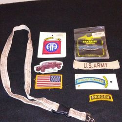 Military collectible pins and patches