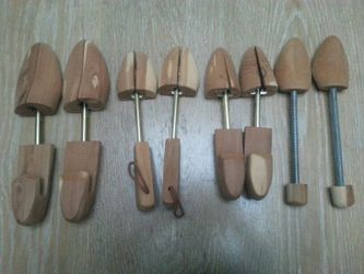Various type of cedar shoe trees