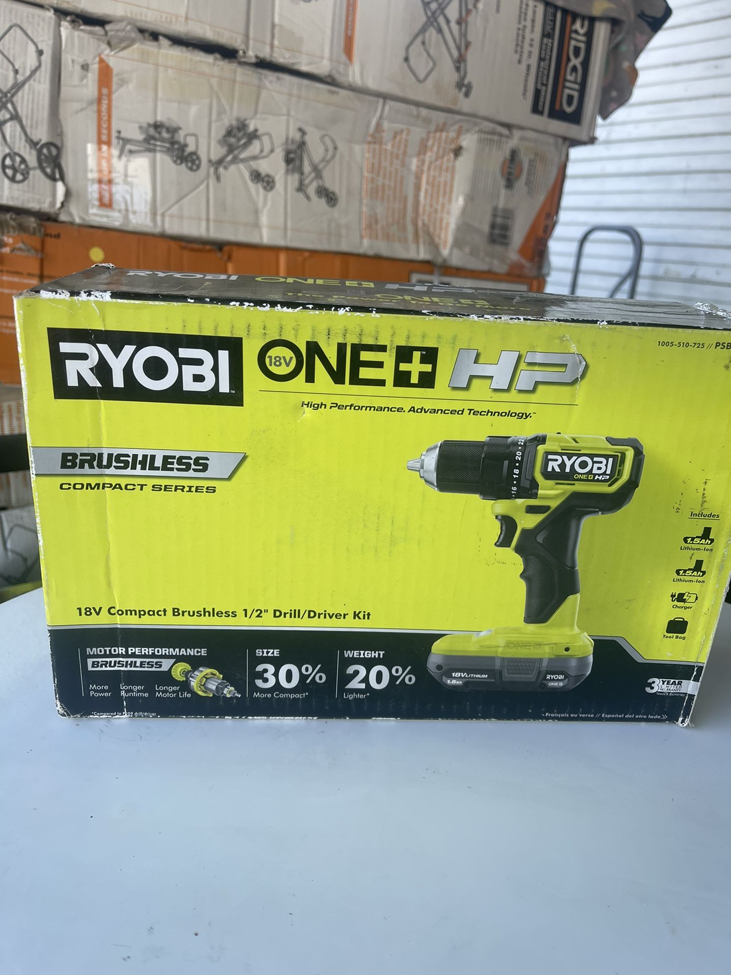 RYOBI ONE+ HP 18V Brushless Cordless Compact 1/2 Drill/Driver