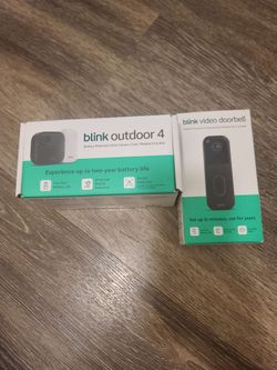 Blink Video Doorbell + Outdoor 4 – Wireless smart security cameras, head-to-toe HD view, two-year battery life. Sync Module Core included – 1 camera s