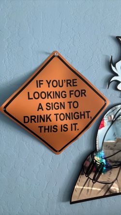 Funny Drinking Party Sign