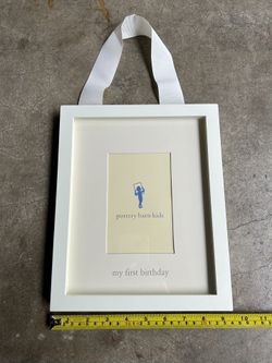 Pottery Barn Kids My First Birthday Picture Frame New 