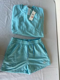 New Alo Crewneck & Shorts Set - Size Large