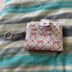 Small Wallet With Sparkles and Bows 