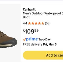 Carhartt alloy safety toe boots