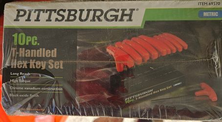 10pc T-handle Hex Key Set By Pittsburgh