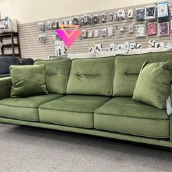 Macleary Moss 💚 Green Or Navy Blue Modern Sofa Couch | Living Room Furniture Set Optional | Great Financing Options @ Delivery 