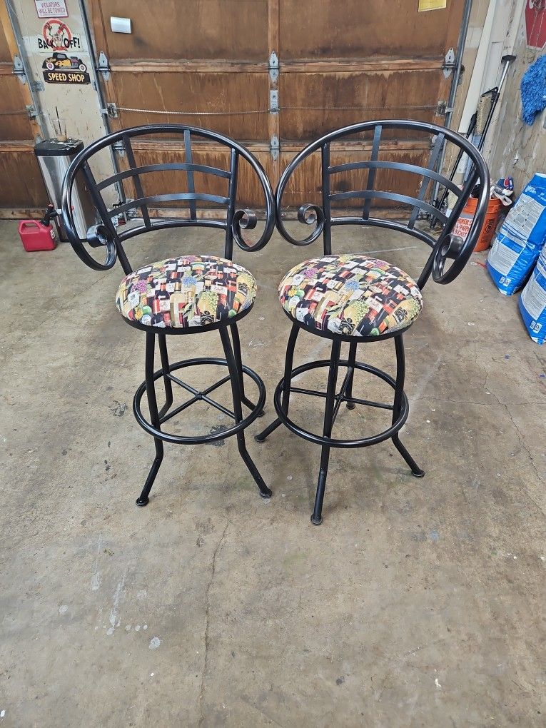 Wine themed swivel barista Chairs