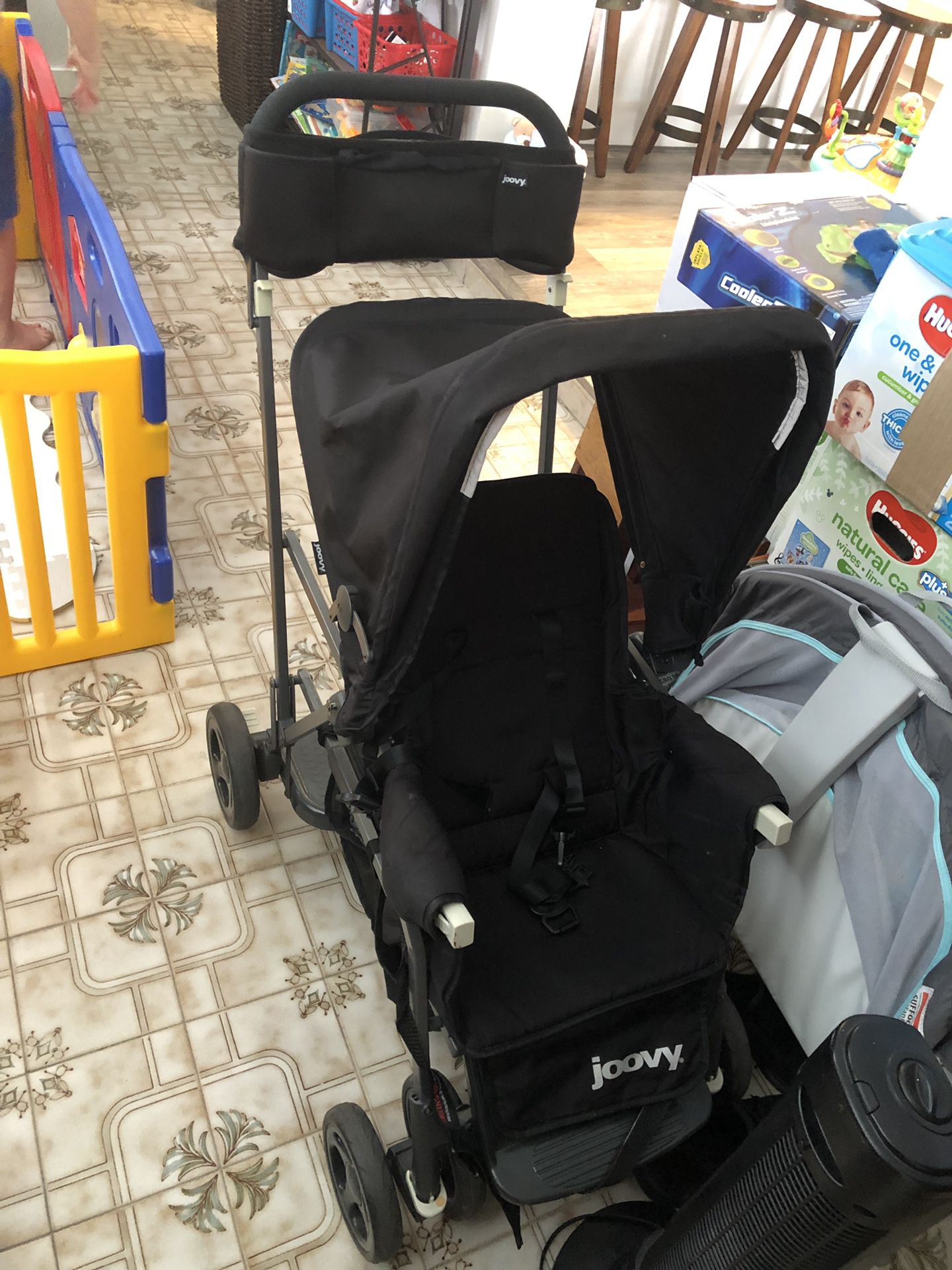 Lightweight Joovy sit and stand stroller