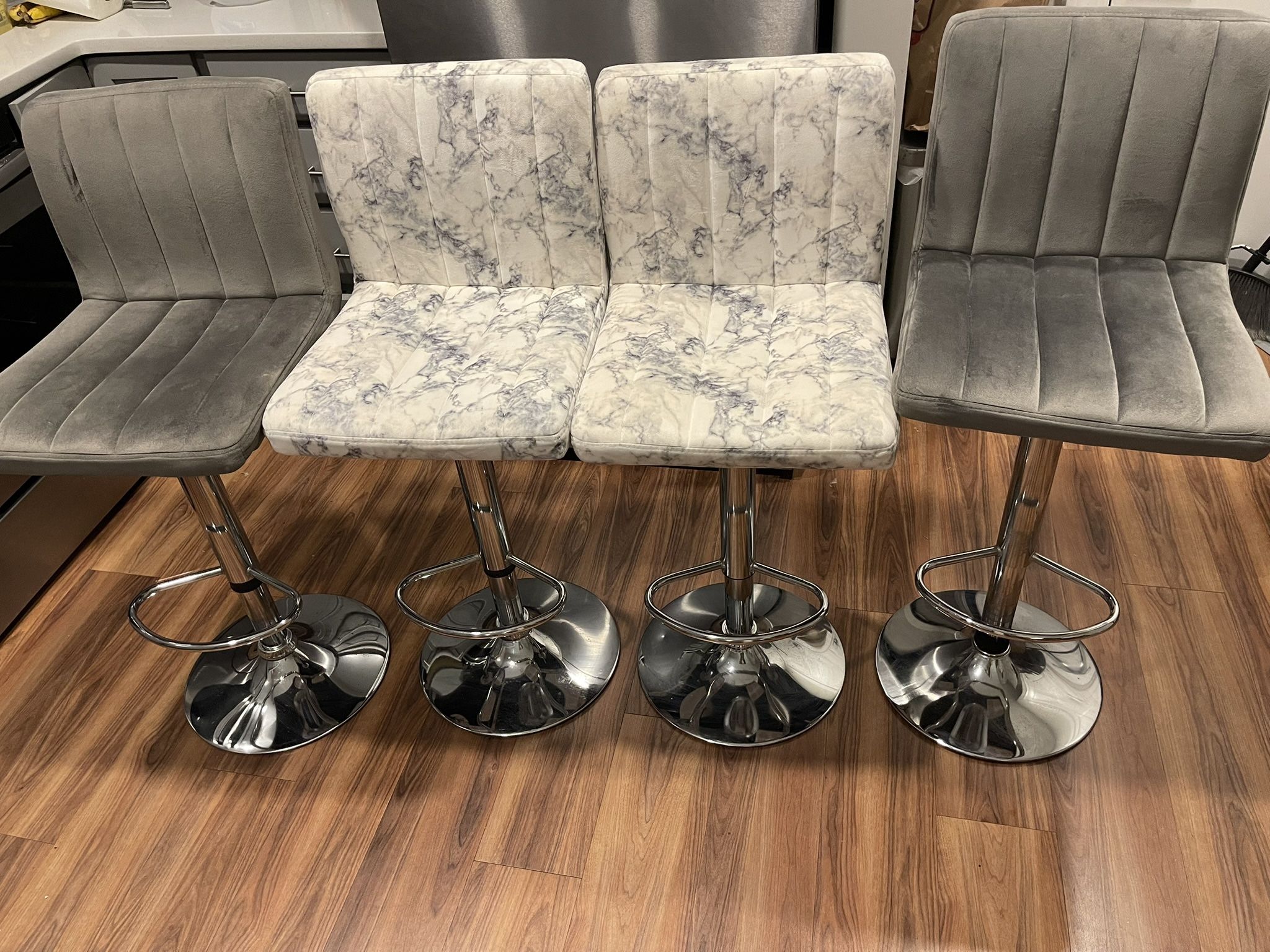 Stool Counter Chairs Swivel Adjustable 