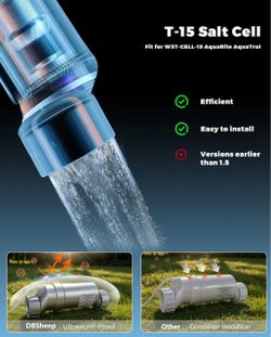 New Swimming Pool T-15 Salt - Chlorine Cell Replacement Fit for Hayward W3T-CELL-15 AquaRite AquaTrol & More Salt Water Pool Up to 40K Gallon - 3-Ye