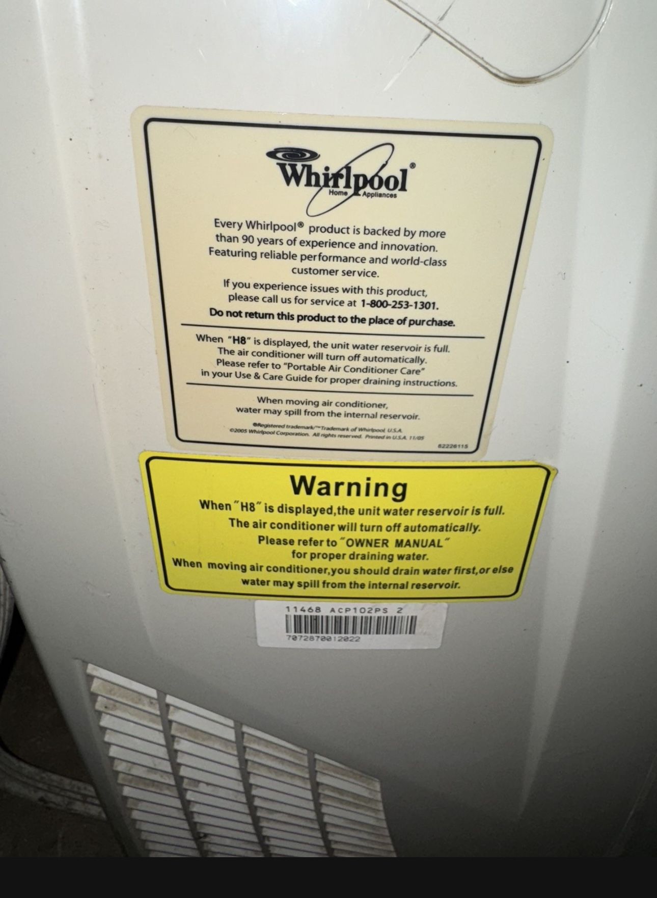 Whirlpool Portable AC
