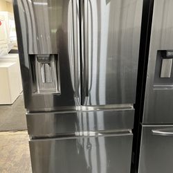 Samsung 36” Wide French Door Stainless Steel Refrigerator Counter Depth In Excellent Condition 
