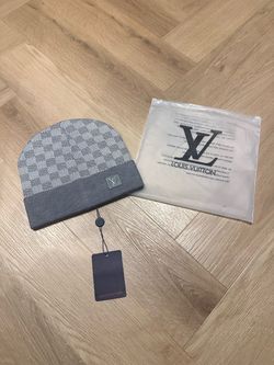 Louis Vuitton Grey Damier Beanie Hat