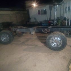 Ford Short Bed Frame, Axles ,Tires And Wheels And Transfer Case