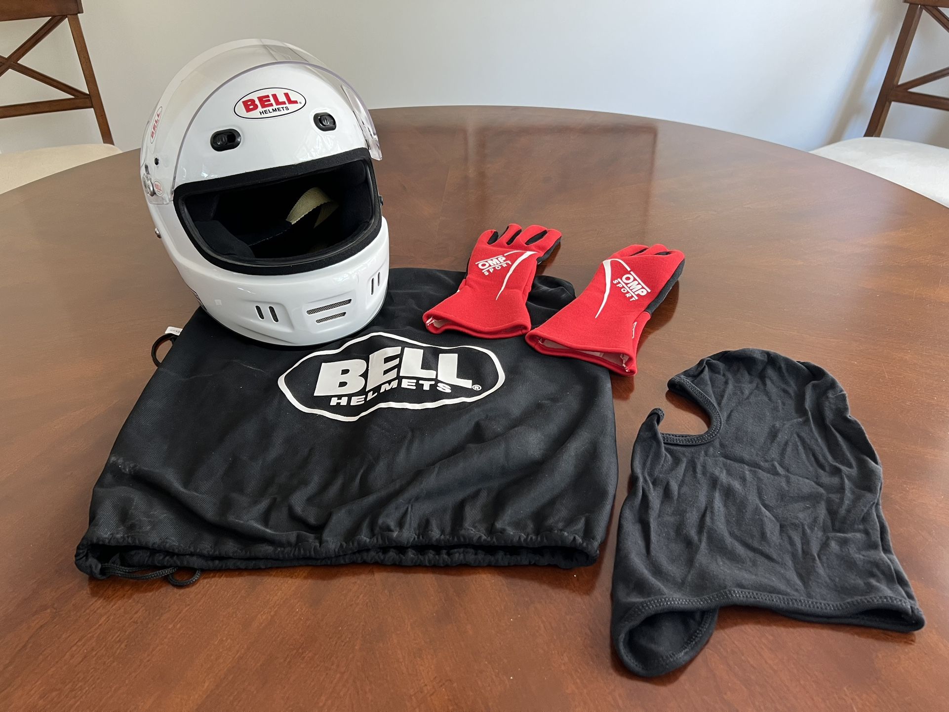 Racing Helmet And Gloves