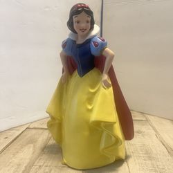 Disney 9" Snow White Hard Plastic Piggy Coin Bank With Stopper