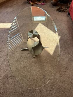 Glass & Chrome Coffee table