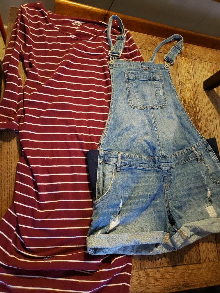 Maternity Dress And Overalls