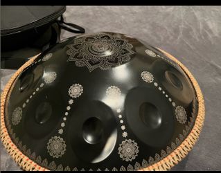 Mandala Engraved Drum & Carrying Case
