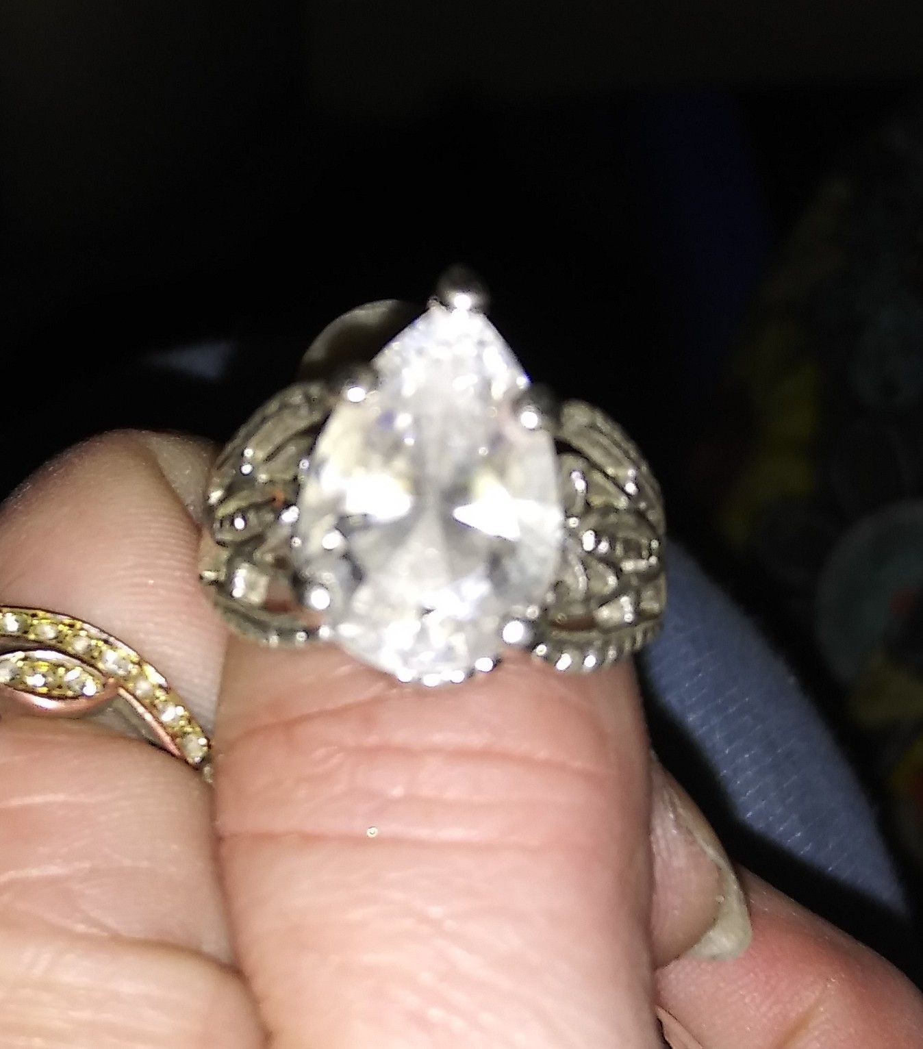 3 silver rings
