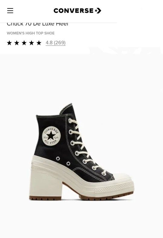 Converse 70s Style With Big Heal For Girls Size7