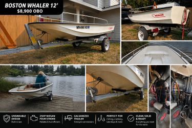 Boston Whaler 12' Boat with Trailer