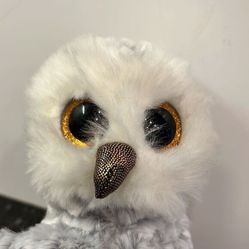 Ty Beanie Boo “Owlette” the Owl with Gold Glitter Eyes! (6 inch) 