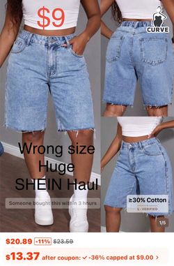 Long Wide Leg Jean shorts