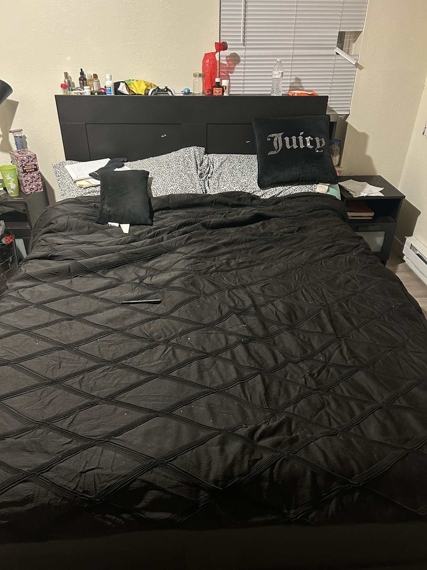 Queen Headboard And Shelves