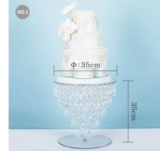 Acrylic Cake Stand Bling 35 Cm Width X 35 Cm Height