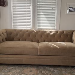 Jonathan Louis Sofa - Button tufted, Taupe, Superplush
