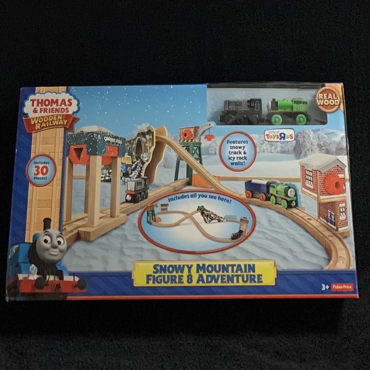 THOMAS & FRIENDS SNOWY MOUNTAIN FIGURE 8 ADVENTURE WOODEN RAILWAY TRU VHTF