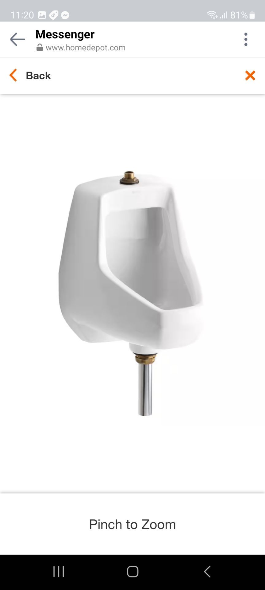 Darfield 0.5 or 1.0 GPF Urinal in White