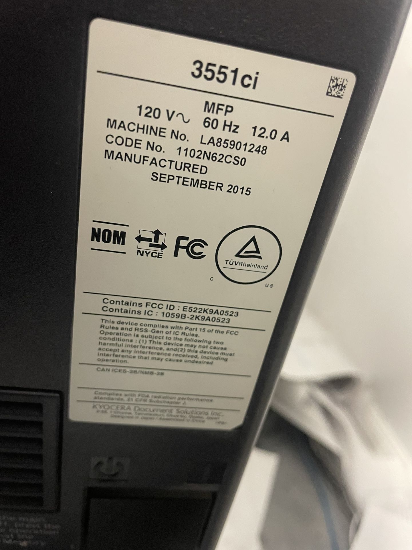 Kyocera TASKalfa 3551ci Color Copier