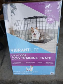 Vibrant Life Medium One-Door Dog Training Crate