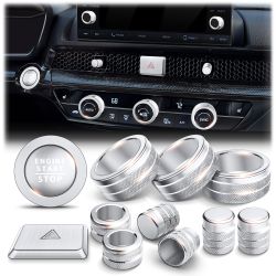 Polodunn Honda Civic CRV 12pc Silver Knob Covers — Open Box