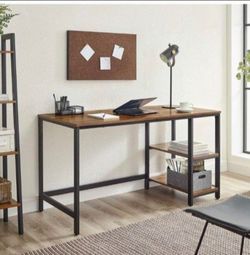 Home or office desk with 2 shelves