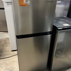 4.5 cu. ft. 2-Door Mini Refrigerator in Platinum Steel with Freezer