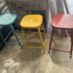 Metal Stools (set of 3)